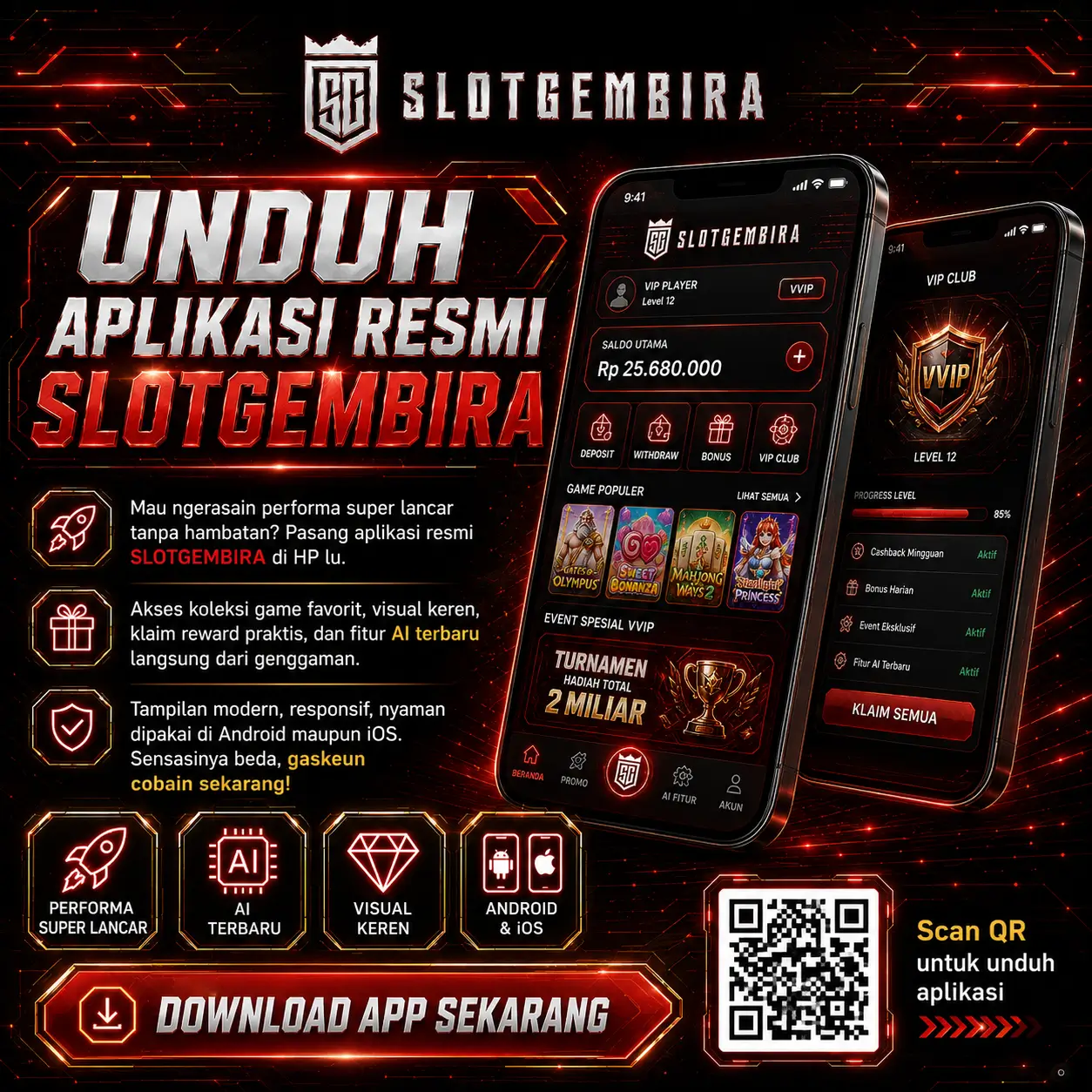Unduh Aplikasi Mobile SLOTGEMBIRA Tampilan Modern Berbasis AI